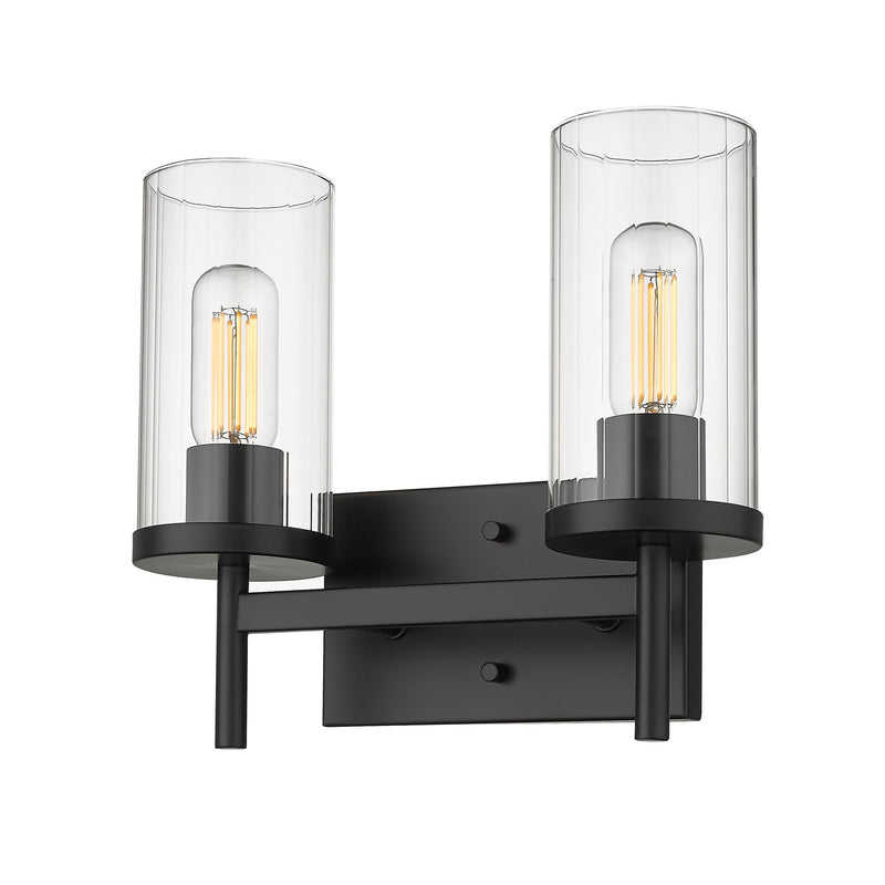 Winslett 2-Light Bath Vanity Light in Matte Black