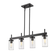 Winslett 4-Light Linear Pendant in Matte Black
