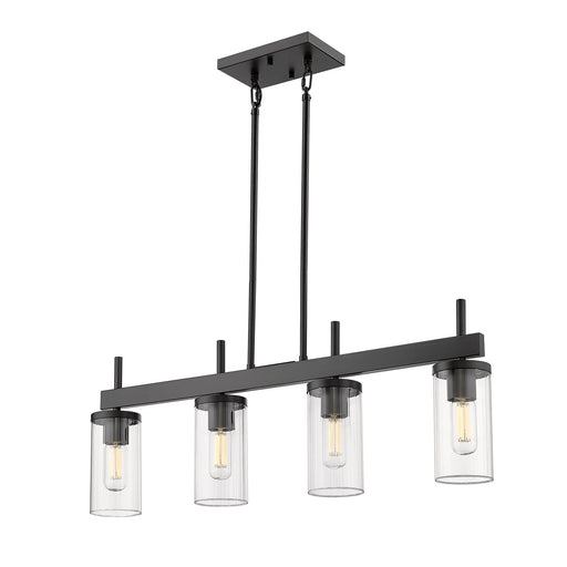 Winslett 4-Light Linear Pendant in Matte Black