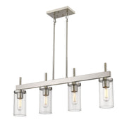 Winslett 4-Light Linear Pendant in Pewter