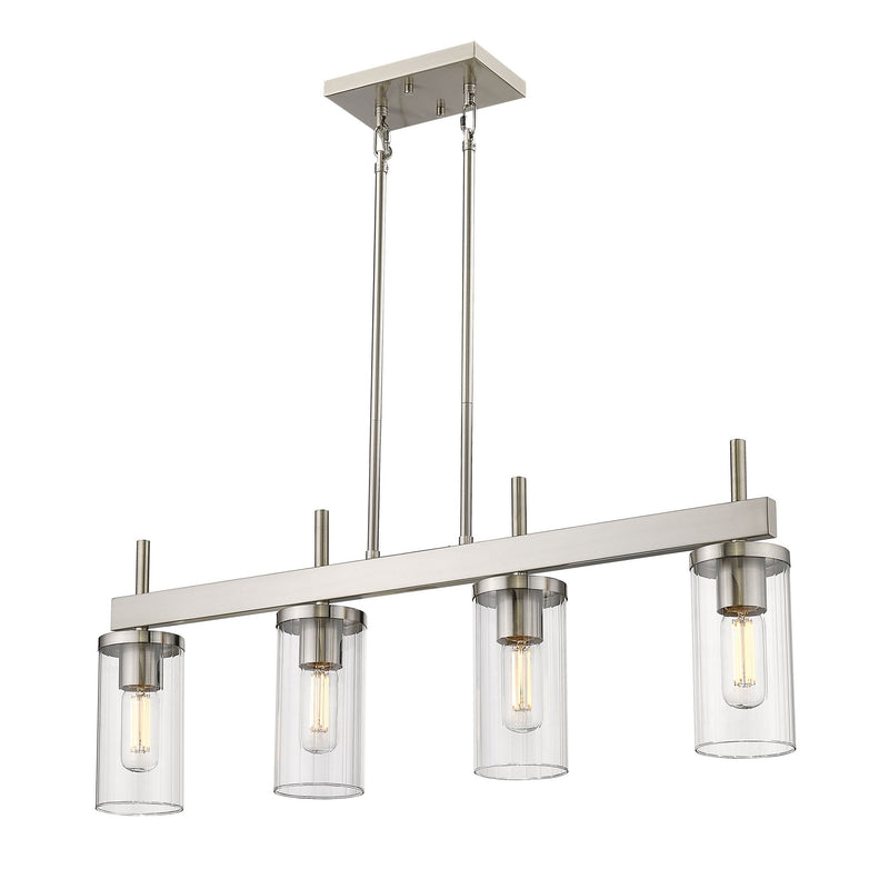 Winslett 4-Light Linear Pendant in Pewter