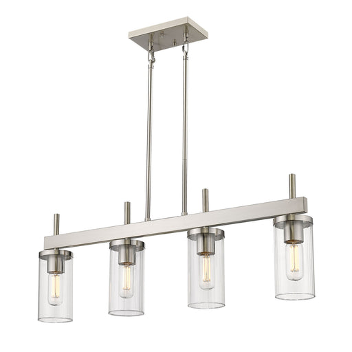 Winslett 4-Light Linear Pendant in Pewter