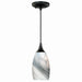 Milano Mini Pendant in Oil Rubbed Bronze with Marble Swirl Glass
