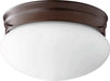 Transitional Ceiling Mount in Oiled Bronze W/ Satin Opal