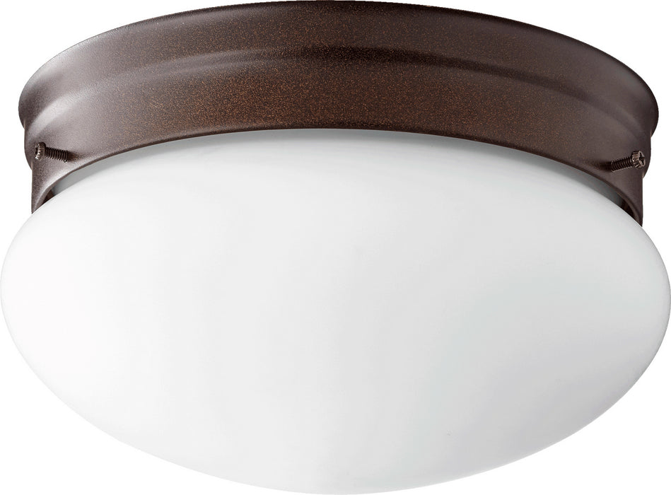 Transitional Ceiling Mount in Oiled Bronze W/ Satin Opal
