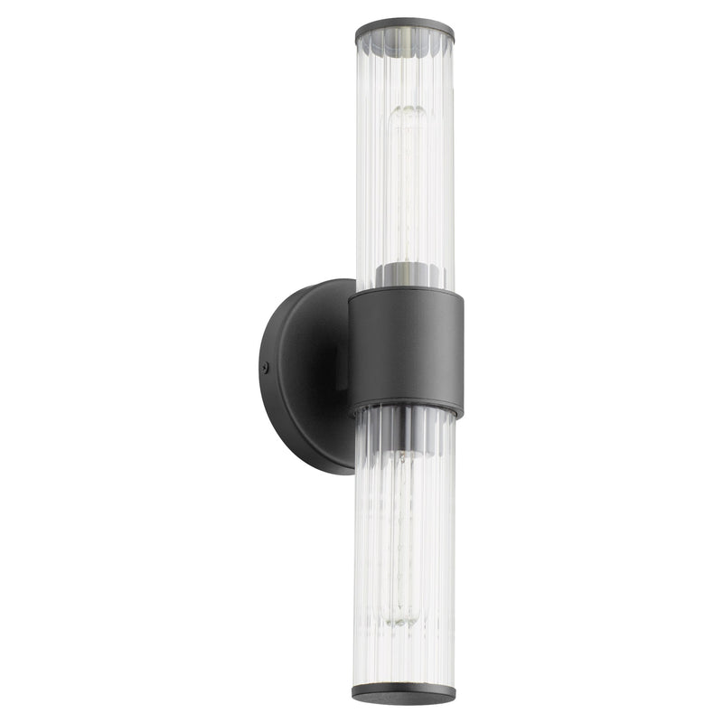 Fuze 16" 2 Light Outdoor Wall Sconce in Textured Black