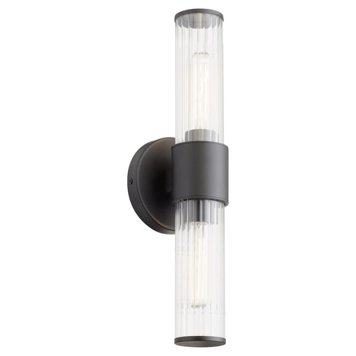 Fuze 16" 2 Light Outdoor Wall Sconce in Textured Black