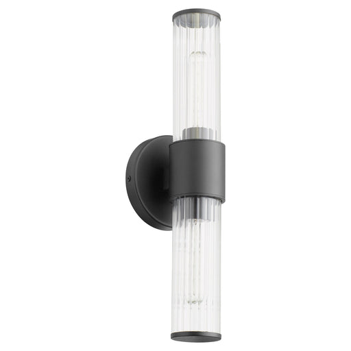 Fuze 16" 2 Light Outdoor Wall Sconce in Textured Black