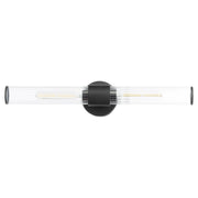 Fuze 24" 2 Light Outdoor Wall Sconce in Textured Black
