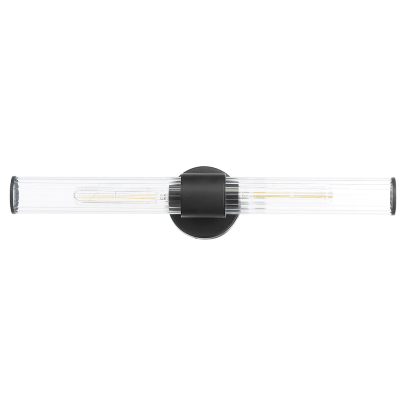 Fuze 24" 2 Light Outdoor Wall Sconce in Textured Black