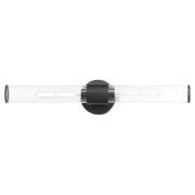 Fuze 24" 2 Light Outdoor Wall Sconce in Textured Black