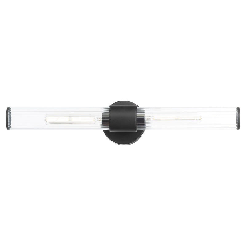 Fuze 24" 2 Light Outdoor Wall Sconce in Textured Black
