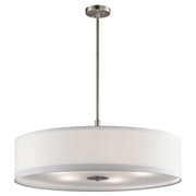 5-Light 30" Convertible Drum Pendant in Brushed Nickel