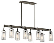 Braelyn 8-Light Linear Chandelier in Olde Bronze