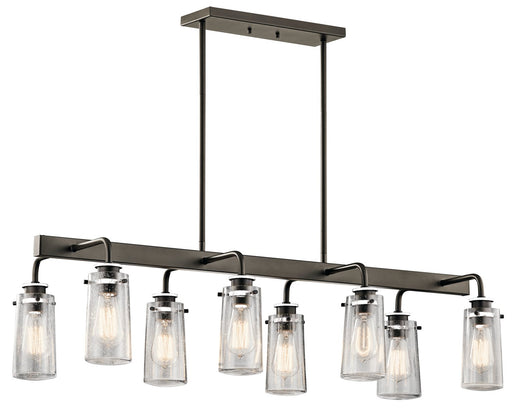 Braelyn 8-Light Linear Chandelier in Olde Bronze