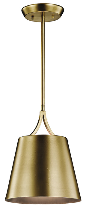 Maclain Mini Pendant 1-Light in Natural Brass