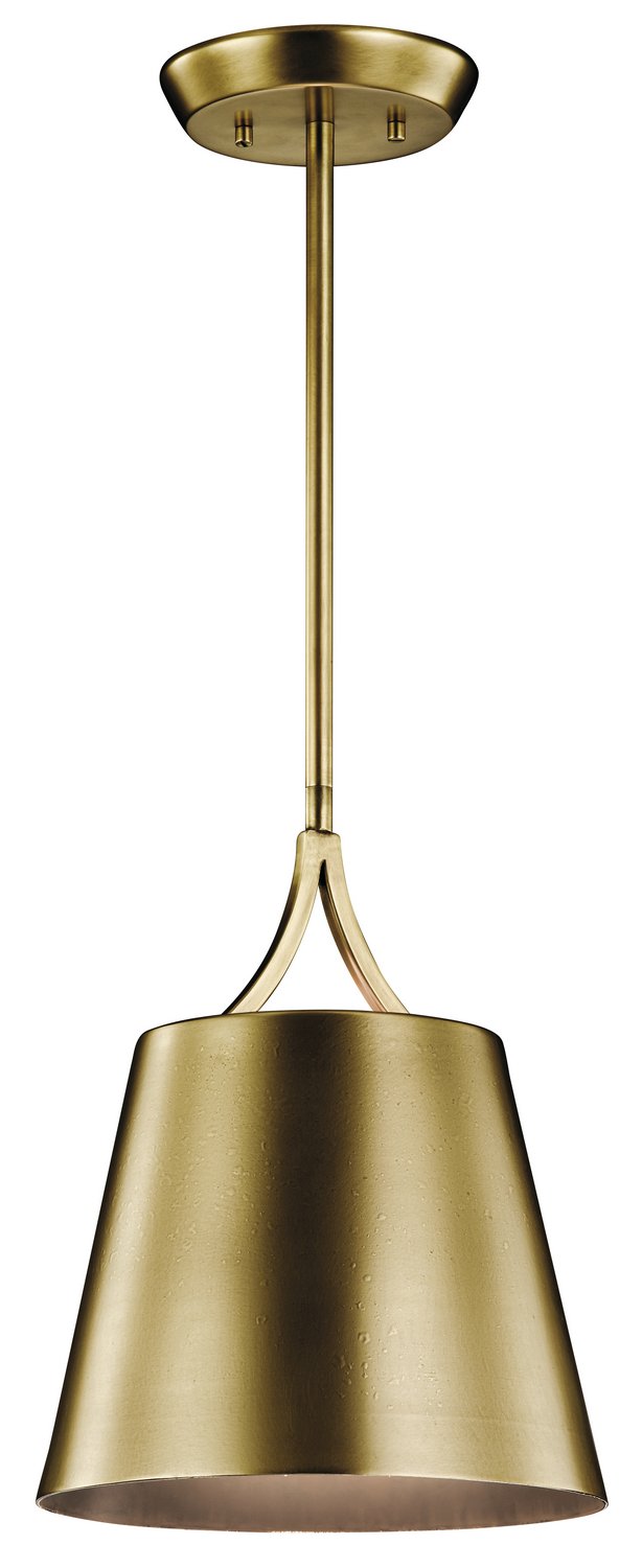 Maclain Mini Pendant in Natural Brass