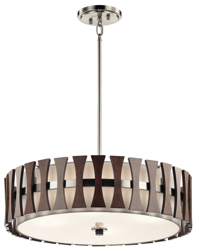 Cirus 4-Light Convertible Pendant in Auburn Stained