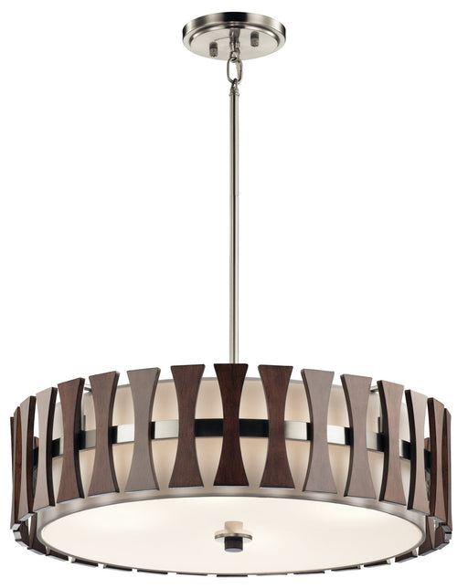 Cirus 4-Light Convertible Pendant in Auburn Stained