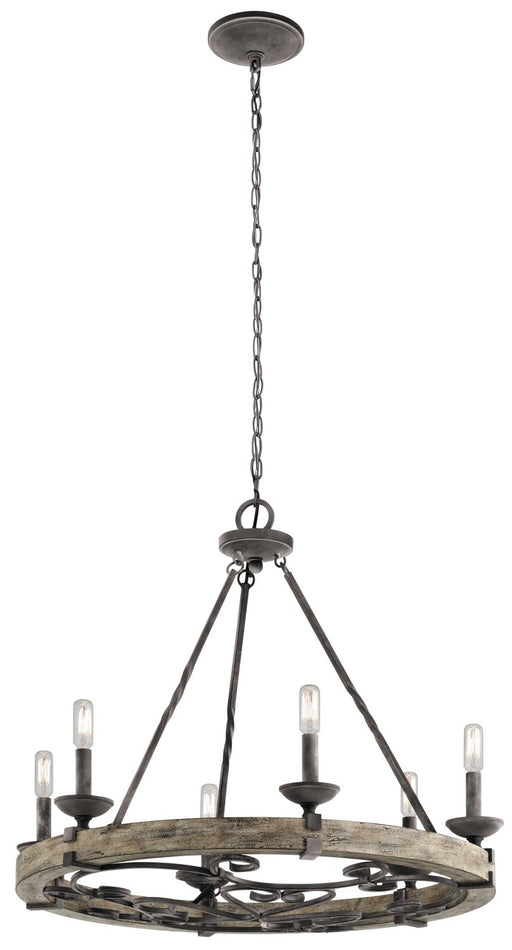 Taulbee 6-Light Chandelier in Weathered Zinc