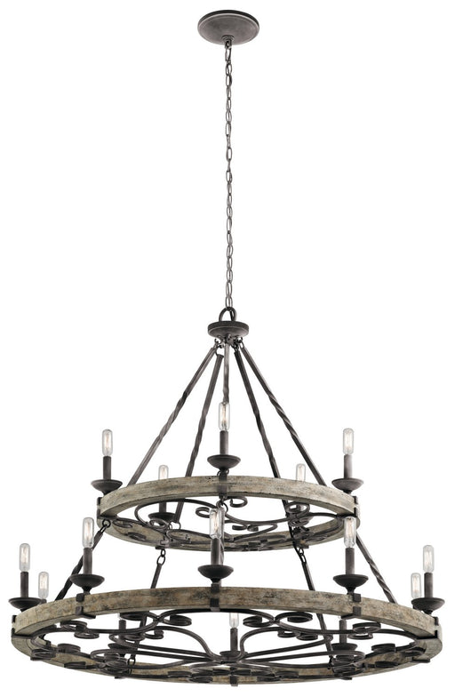 Taulbee 15-Light Chandelier in Weathered Zinc