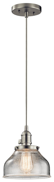 Avery 8" Bell Mini Pendant in Brushed Nickel