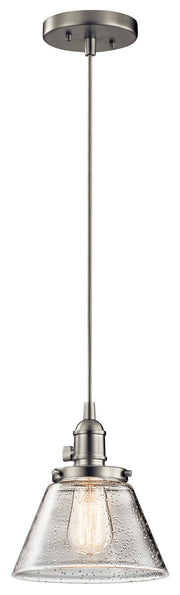 Avery 8" Cone Mini Pendant in Brushed Nickel