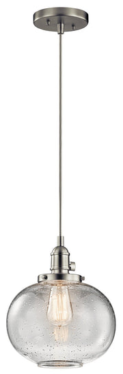 Avery 9.75" Globe Mini Pendant in Brushed Nickel