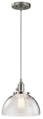 Avery 10.25" Bell Mini Pendant in Brushed Nickel