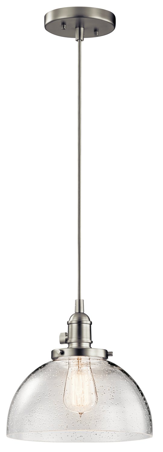 Avery 10.25" Bell Mini Pendant in Brushed Nickel