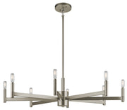 Erzo 8-Light Chandelier in Satin Nickel