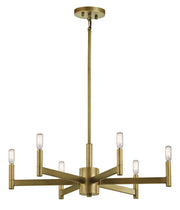 Erzo 6-Light Chandelier in Natural Brass