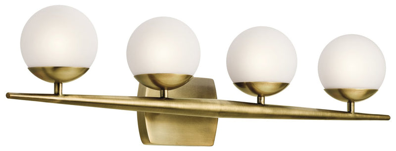 Jasper 4-Light Bath Vanity Light in Natural Brass