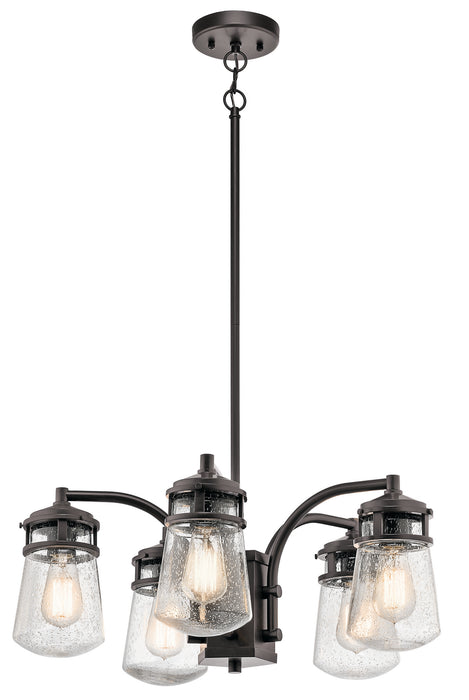 Lyndon Outdoor Chandelier 5-Light in Architectural Bronze