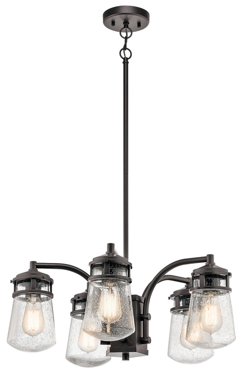 Lyndon Outdoor Chandelier 5-Light in Architectural Bronze