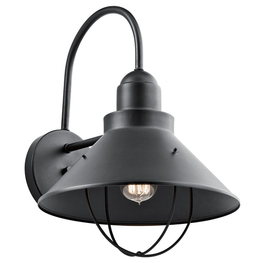 Seaside 12" Outdoor Wall Sconce in Black