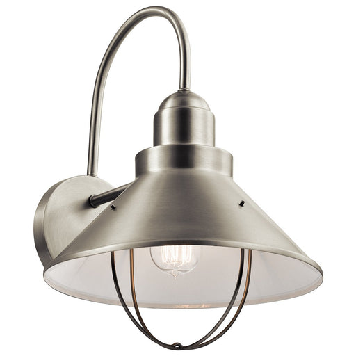 Seaside 12" Outdoor Wall Sconce in Brushed Nickel
