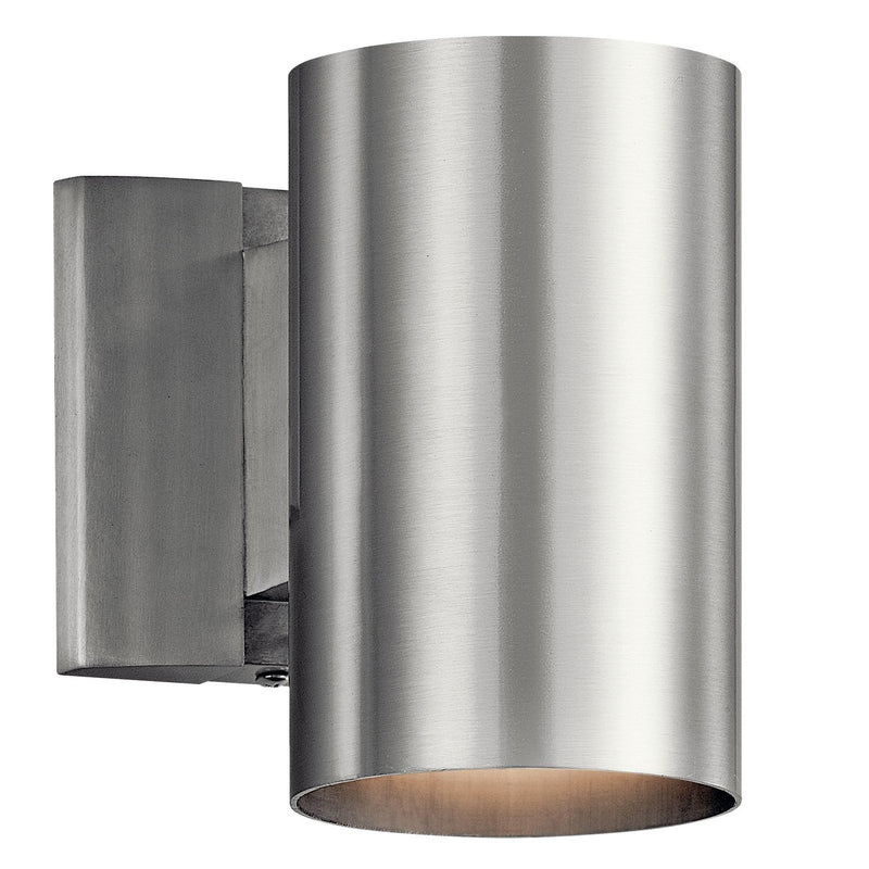 Cylinder Outdoor Wall Sconce 4.75" in Brushed Aluminum