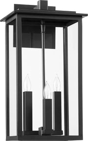 Westerly 19" 3 Light Outdoor Wall Lantern in Textured Black