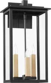Westerly 19" 3 Light Outdoor Wall Lantern in Textured Black