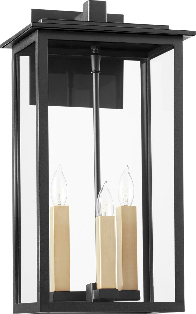 Westerly 19" 3 Light Outdoor Wall Lantern in Textured Black