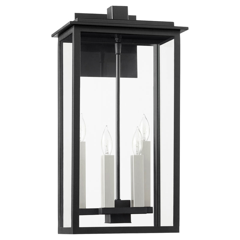 Westerly 21" 4 Light Outdoor Wall Lantern in Textured Black