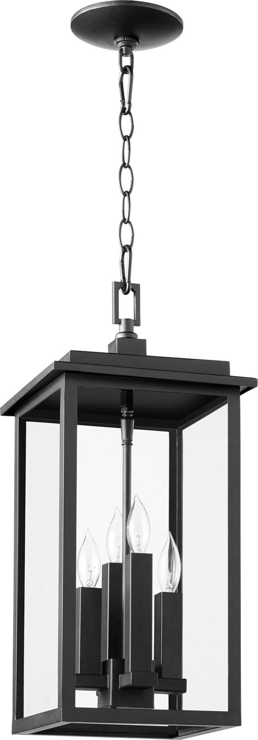 Westerly 21" 4 Light Outdoor Pendant in Textured Black
