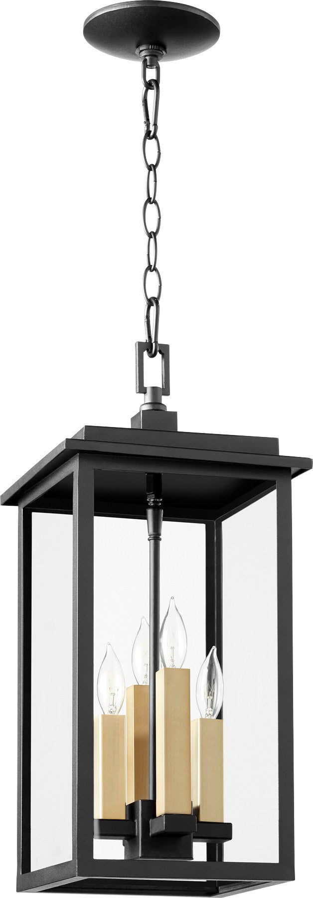 Westerly 21" 4 Light Outdoor Pendant in Textured Black