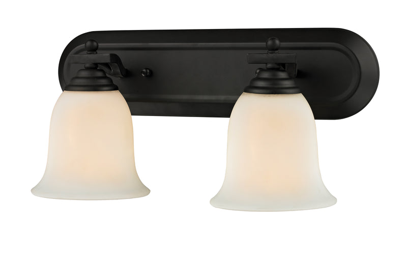 Lagoon 2 Light 18" Vanity in Matte Black