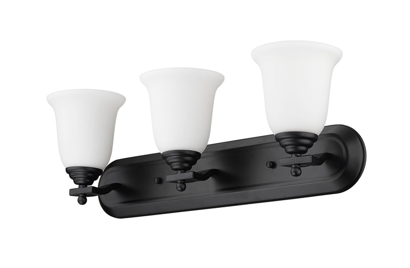 Lagoon 3 Light 24" Vanity in Matte Black