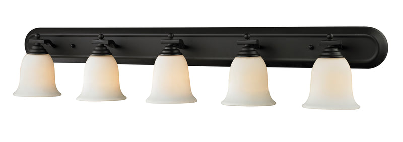 Lagoon 5 Light 48" Vanity in Matte Black