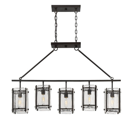 Glenwood 5-Light Linear Chandelier in English Bronze
