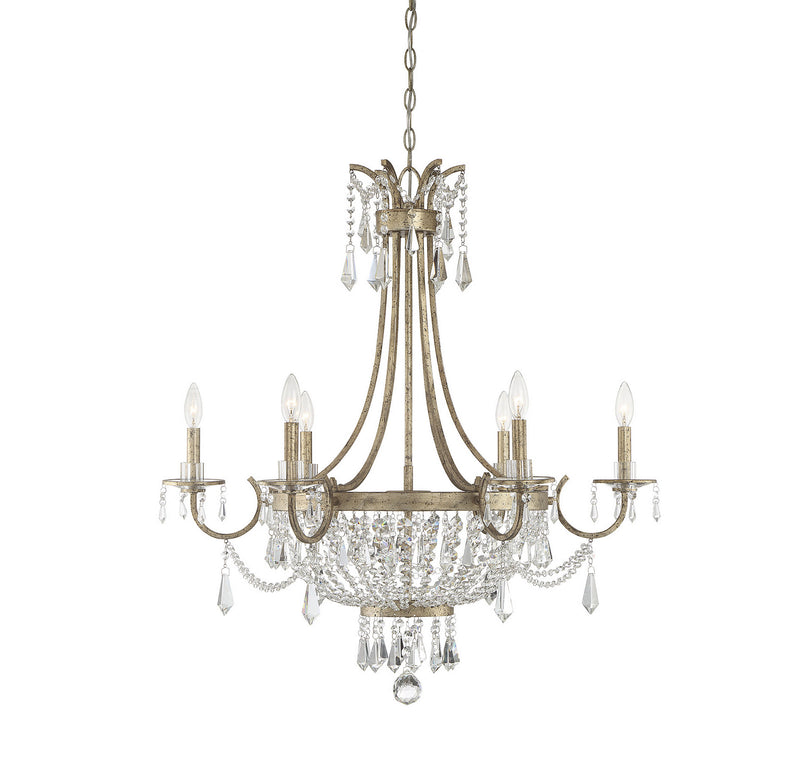 Claiborne 6-Light Chandelier in Avalite - Lamps Expo