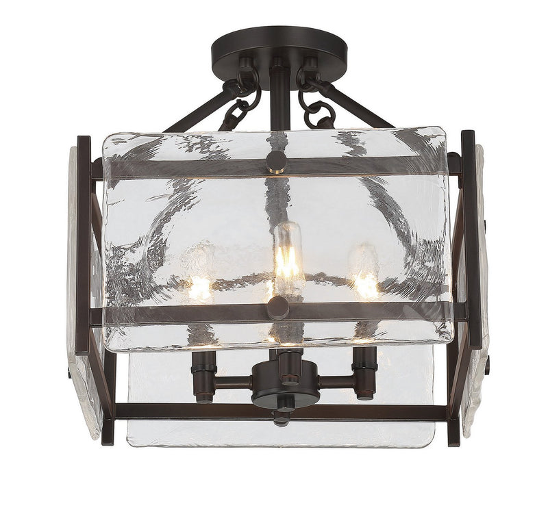 Glenwood 4-Light Semi-Flush Mount in English Bronze